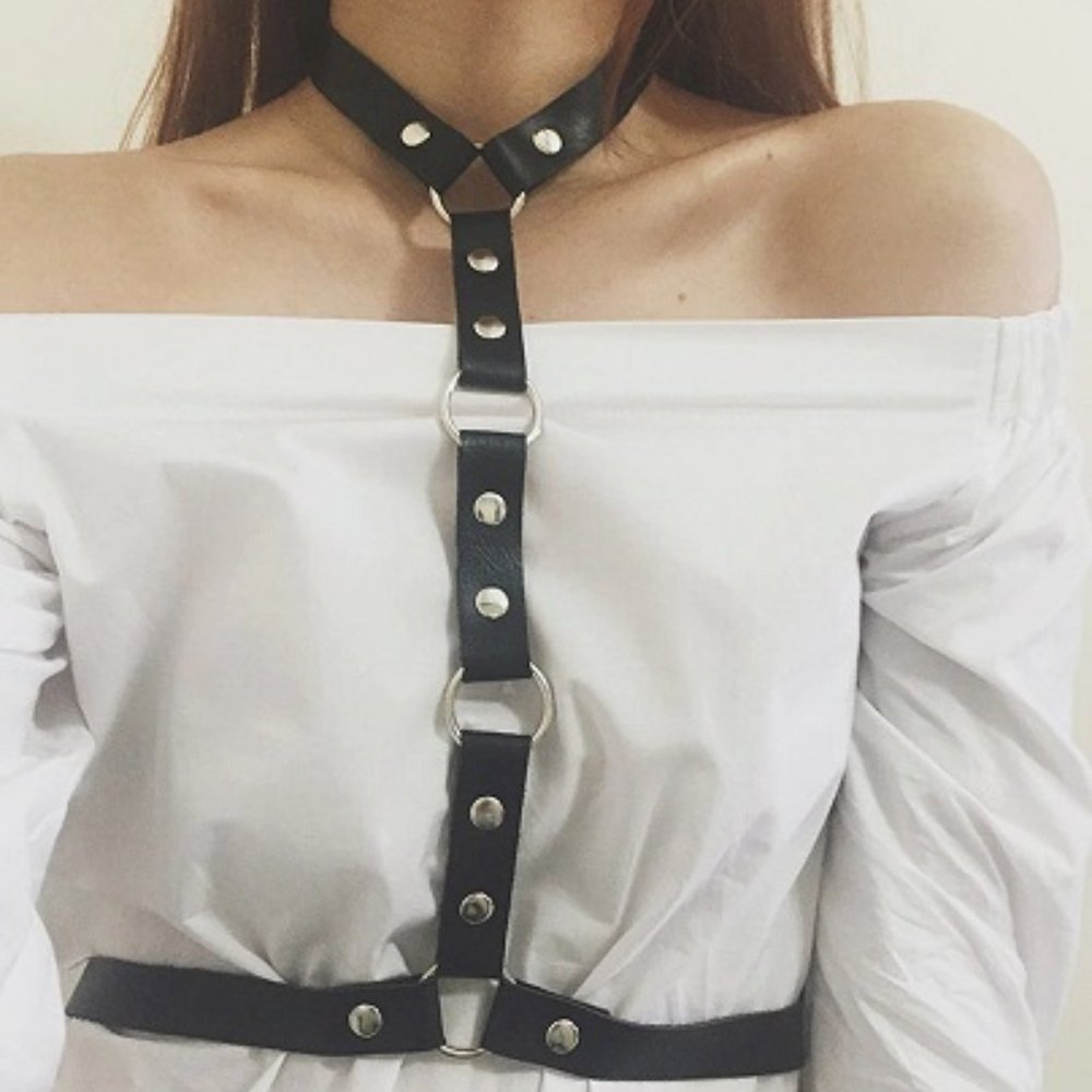Obsidian Dominion Leather Harness